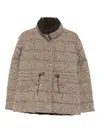 Moncler Antigony Quilted Wool-twill Down Jacket In Brown