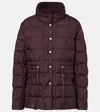 Moncler Antigone Quilted Down Jacket In Burgundy