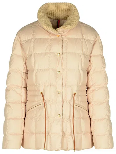 Moncler Antigone Puffer Jacket In Beige