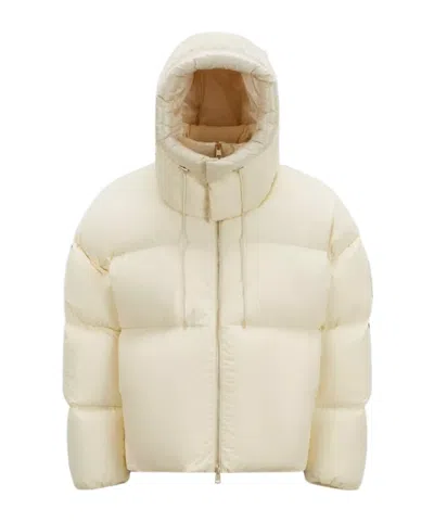 Moncler Antila Logo Sticker Down Jacket In Nude