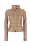 Moncler Grenoble Antiqued Stretch Polyester Jacket In Brown