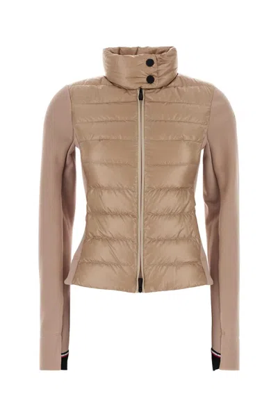 MONCLER ANTIQUED STRETCH POLYESTER JACKET