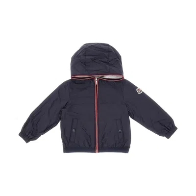 Moncler 'anton' Rainwear Jacket Kids In Blue