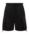 Moncler Cargo Bermuda Shorts In Black