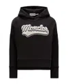 Moncler Kids Applique-logo Hoodie In Black
