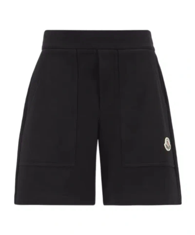Moncler Fleece Shorts In Black