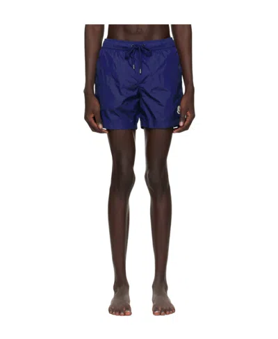 MONCLER MONCLER LOGO PATCH DRAWSTRING SWIM SHORTS