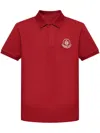 Moncler Year Of The Snake Patch Cotton Piquet Polo Shirt In 红色