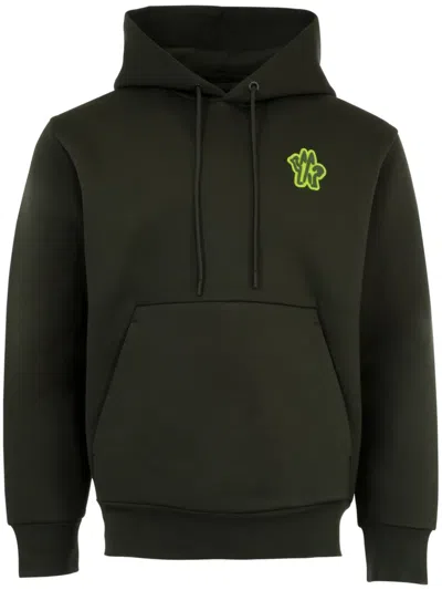 Moncler Appliqué Hoodie In Green
