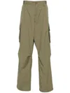 Moncler Appliqué-logo Cargo Trousers In Green
