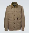 Moncler Apres Ski Corduroy-trimmed Down Jacket In Brown