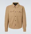 Moncler Brushed Jersey Snap-front Overshirt In Brown