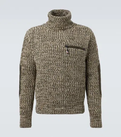 Moncler Aprés Ski Virgin Wool Turtleneck Sweater In Gray