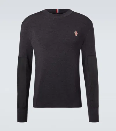 Moncler Après Ski羊毛混纺毛衣 In Gray