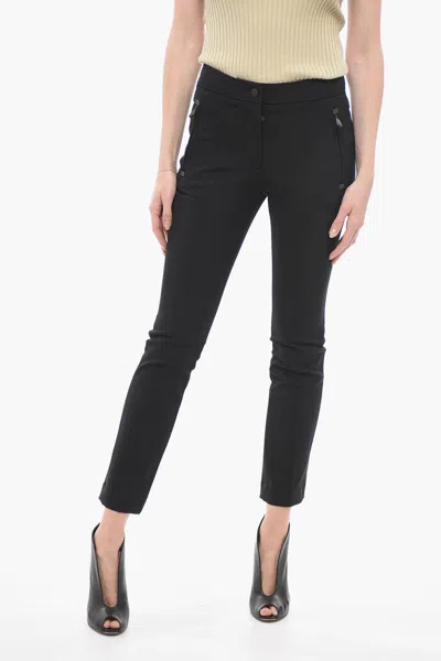 Moncler Après-ski Zipped Pockets Skinny Fit Thermal Pants In Black