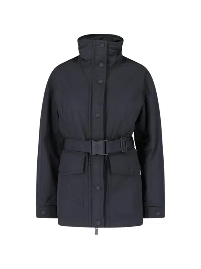 Moncler Après-ski Belted Jacket In Blue