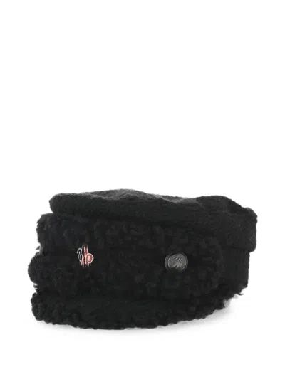 Moncler Après-ski Faux-shearling Breton Hat In Black