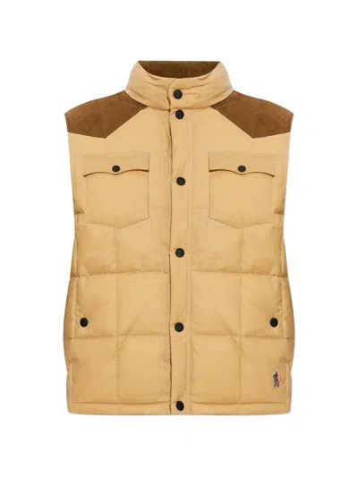 Moncler Après-ski Padded Gilet In Neutral