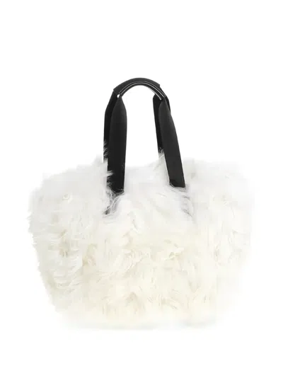 Moncler Apres-ski Shearling Tote Bag In Neutral