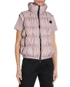 Moncler Apriate Down Puffer Vest In Mauve Fanee