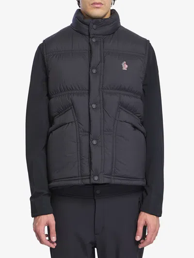 Moncler Aprs Ski Waistcoat In Black