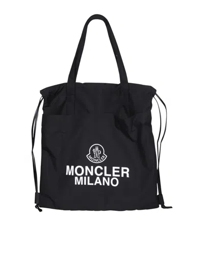 Moncler Aq Tote Drawstring Black Bag