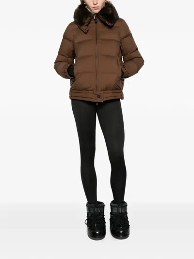 Moncler Arabbas Ski Jacket In Brown