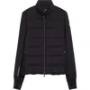 Moncler Araripe Mixed Media Down Jacket In Black