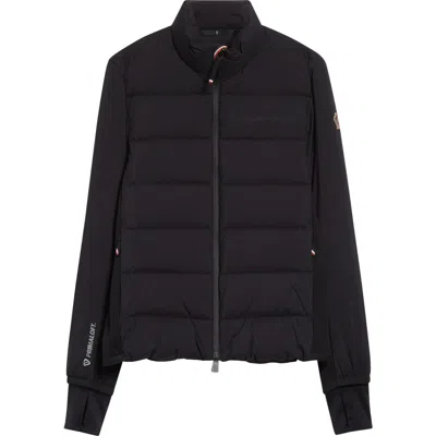 Moncler Araripe Mixed Media Down Jacket In Black