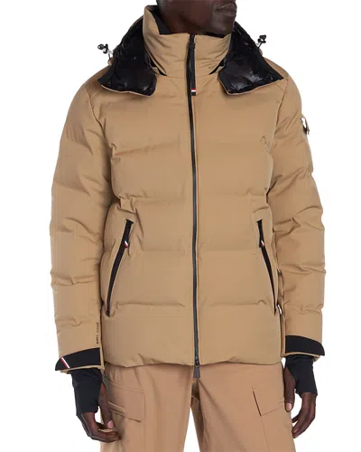 Moncler Arcesaz Zip Front Jacket In Open Beige