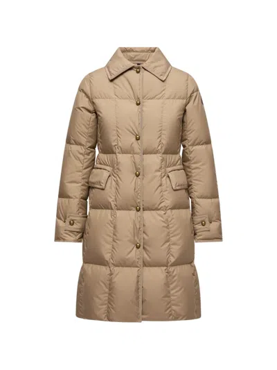 Moncler Archard Quilted Coat In Neutral