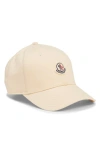 Moncler Structured Cotton Baseball Cap With Adjustable Fit In Neutral
