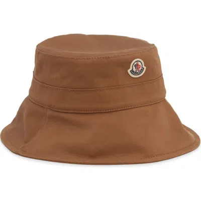 Moncler Archive Dna Cotton Twill Bucket Hat In Brown