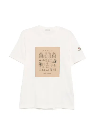 Moncler Safari Wardrobe Printed Crewneck T-shirt In Neutral