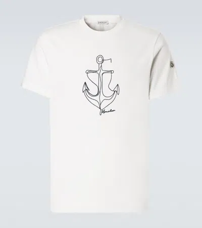 Moncler Archivio Cotton Jersey T-shirt In White