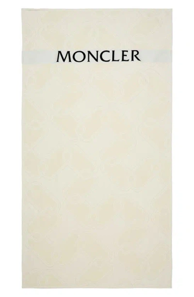 Moncler Archivio Dna Beach Towel In Antique White