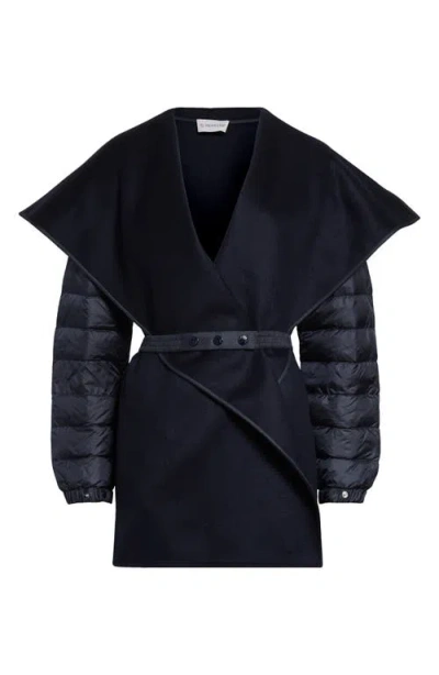 Moncler Archivio Dna Cape Jacket In Blue