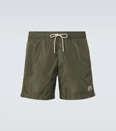 Moncler Archivio Swim Trunks In Green