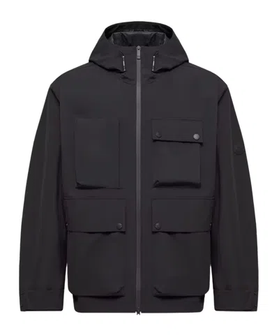 Moncler Arcturus Hooded Windbreaker In Black