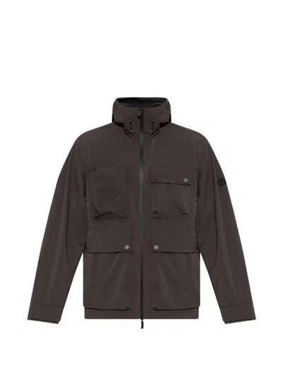 Moncler Arcturus Hooded Windbreaker In Brown
