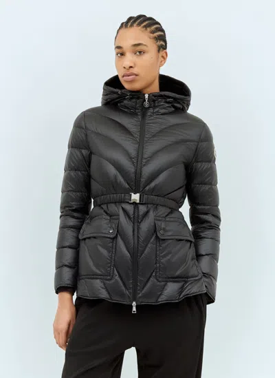 MONCLER ARGENNO HOODED MID-LENGTH DOWN JACKET
