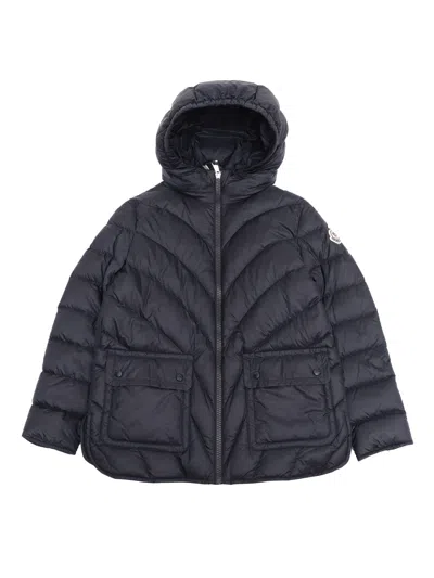 Moncler Kids' Argenno Short Parka In Blue