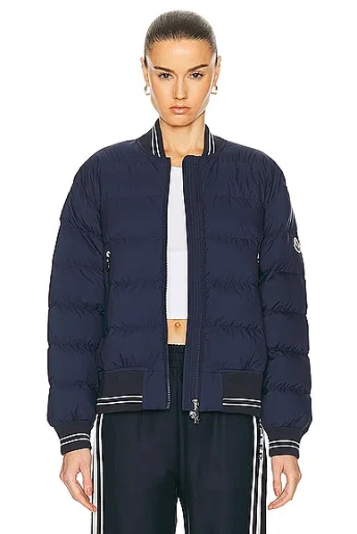 Moncler Argo Bomber In Navy Blue