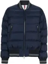 Moncler Argo Bomber Puff Jacket In Blau