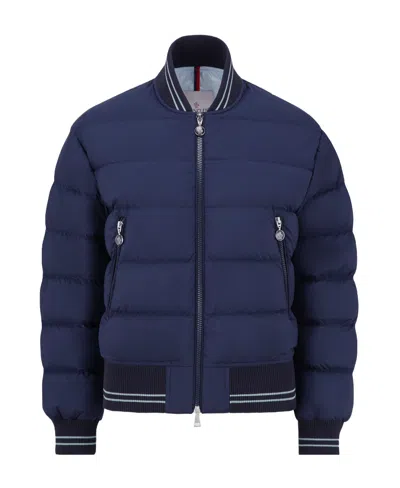 Moncler Argo Puffer Jacket In Blue