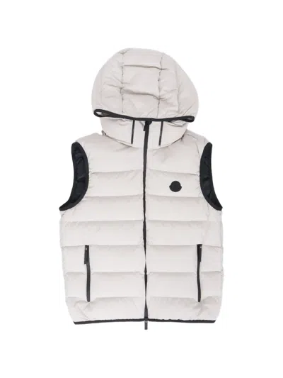 Moncler Arinella Hooded Quilted Gilet In Pink