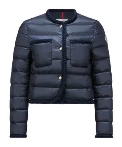 Moncler Gencay Tech Down Jacket In Navy
