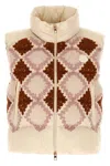 Moncler Armathia Quilted Diamond-pattern Vest In Multi