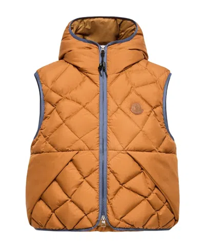 Moncler Armella Hooded Diamond-quilted Down Vest In White