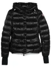 Moncler Gles Down Jacket With Hood In Schwarz